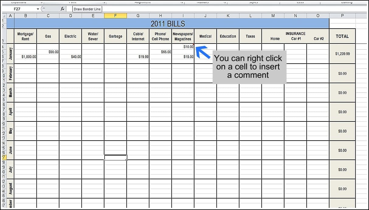 Business Budget Excel Template