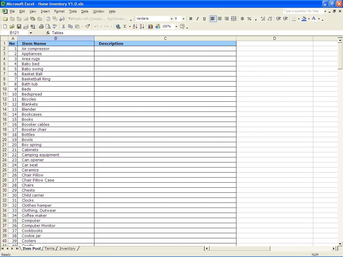 Equipment Inventory Template 1