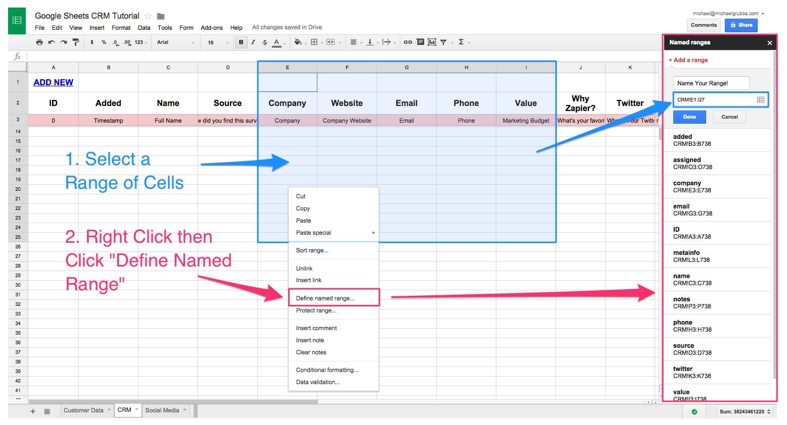 Example Of Spreadsheet Data