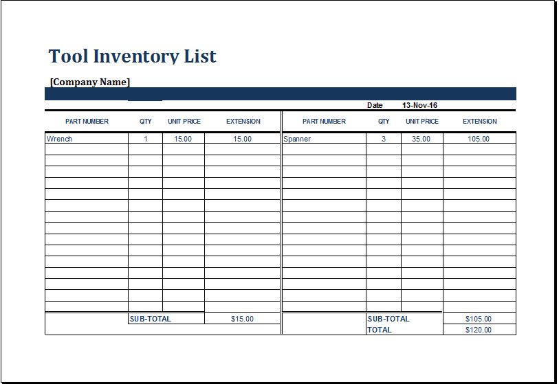Excel Inventory Template With Formula