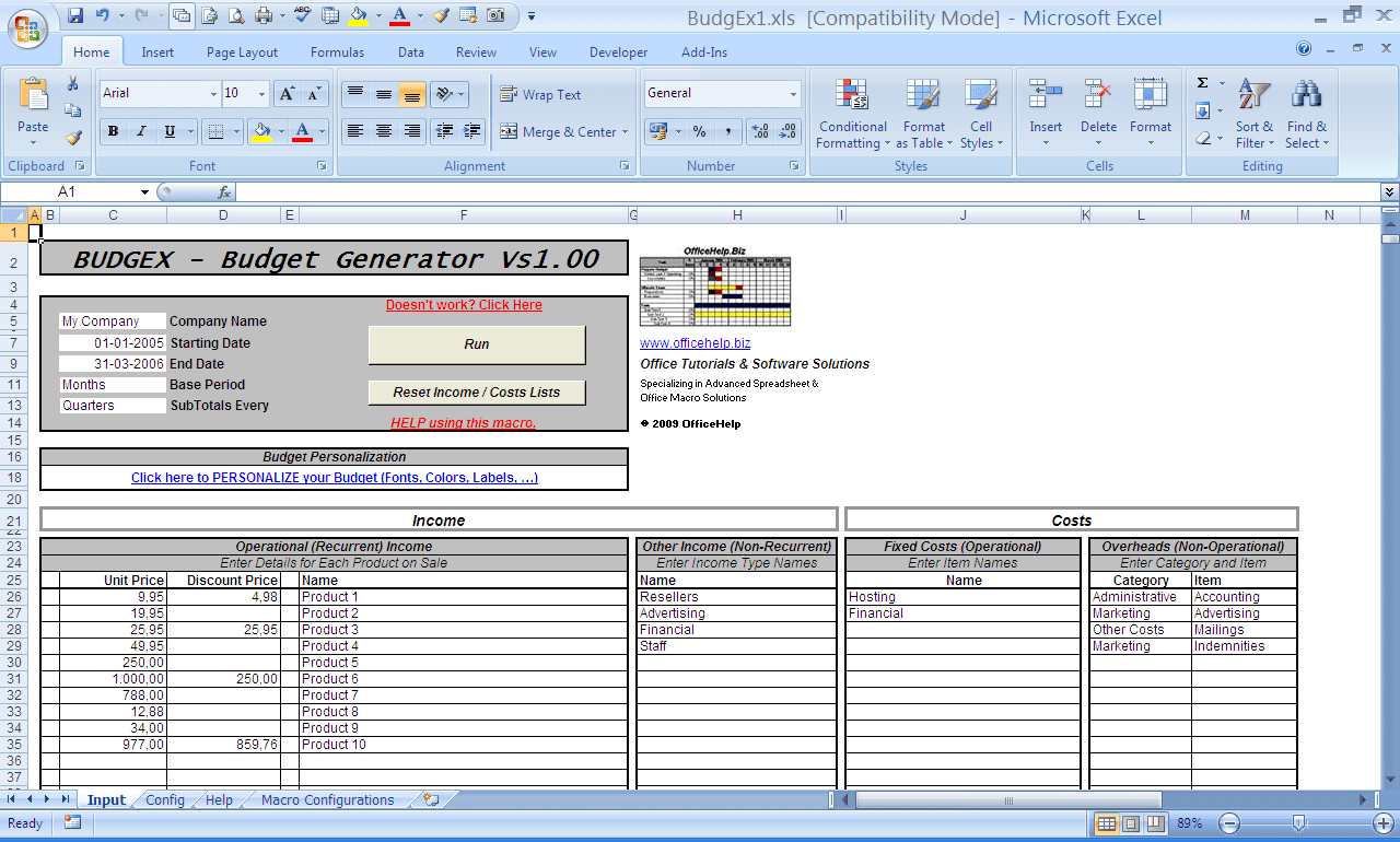 Excel Templates For Business