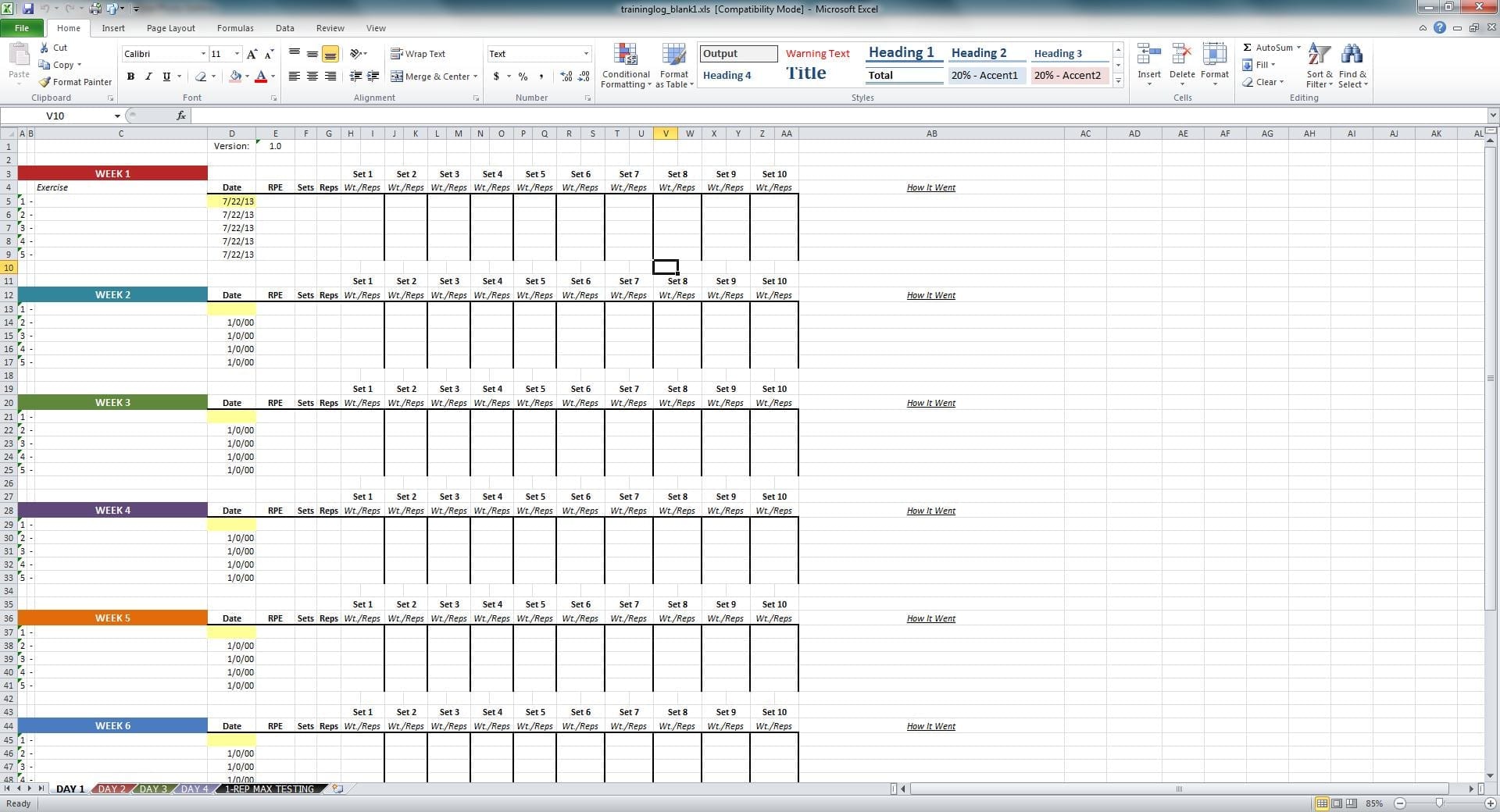 Excel Training Matrix Examples Spreadsheets — 3569