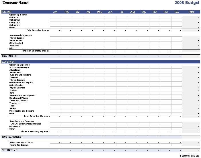 Free Business Expenses Spreadsheet Template 1