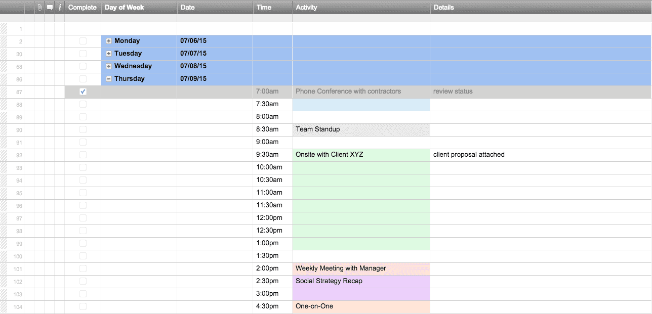 free microsoft excel template scheduling with emails