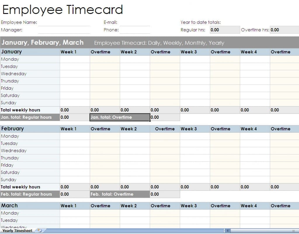 Free Excel Time Study Template