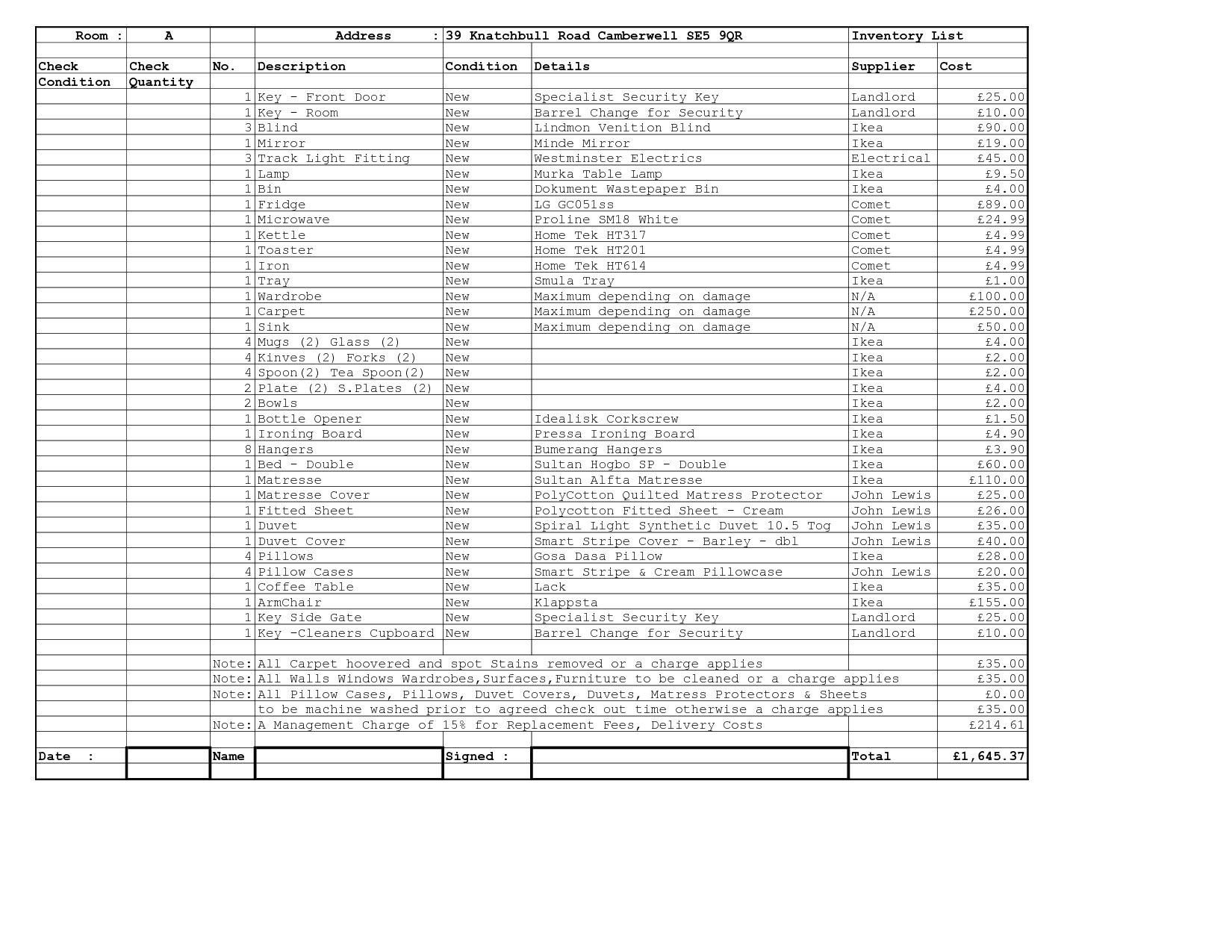 free inventory spreadsheet template