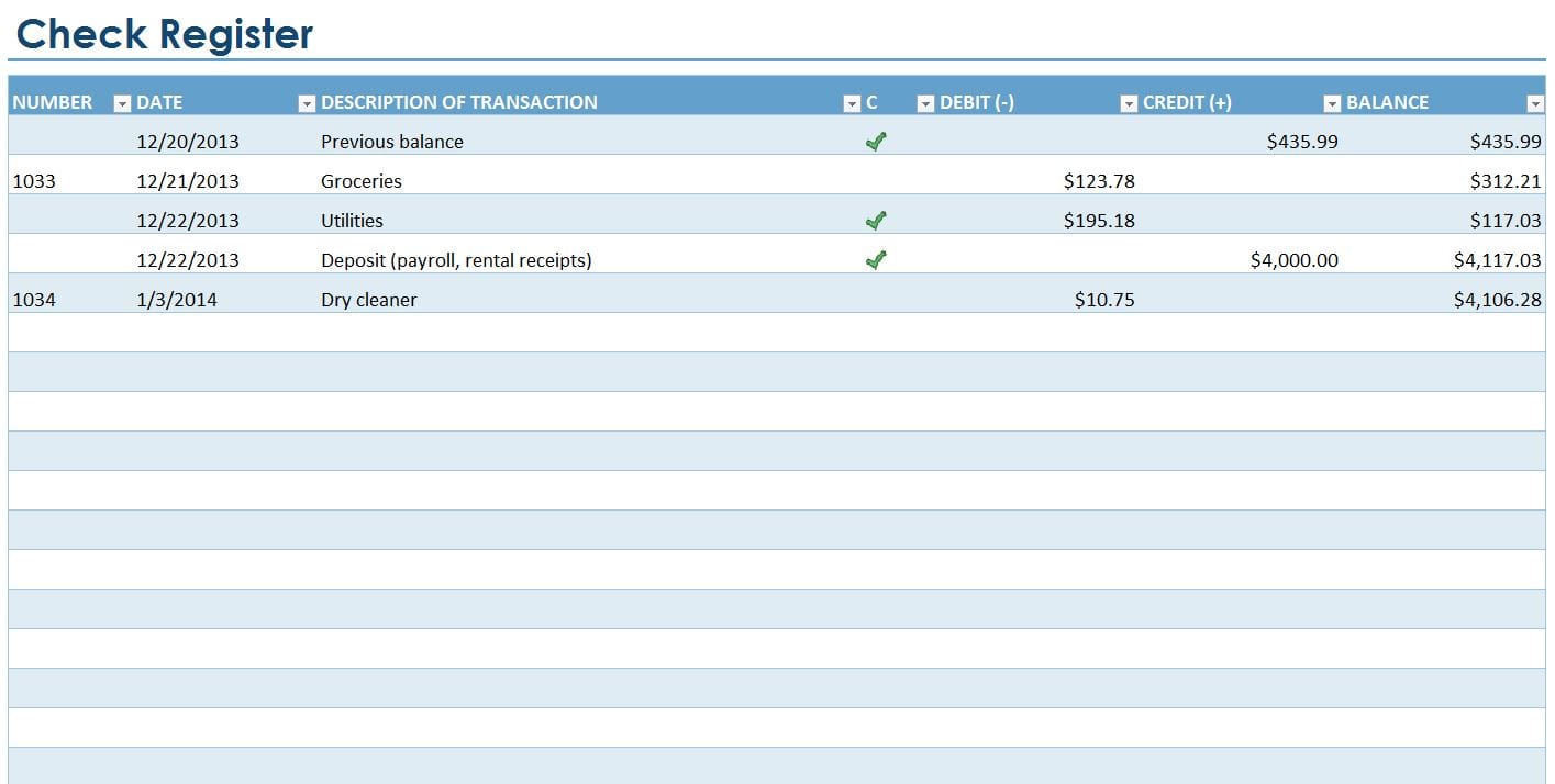 checkbook register balance printable