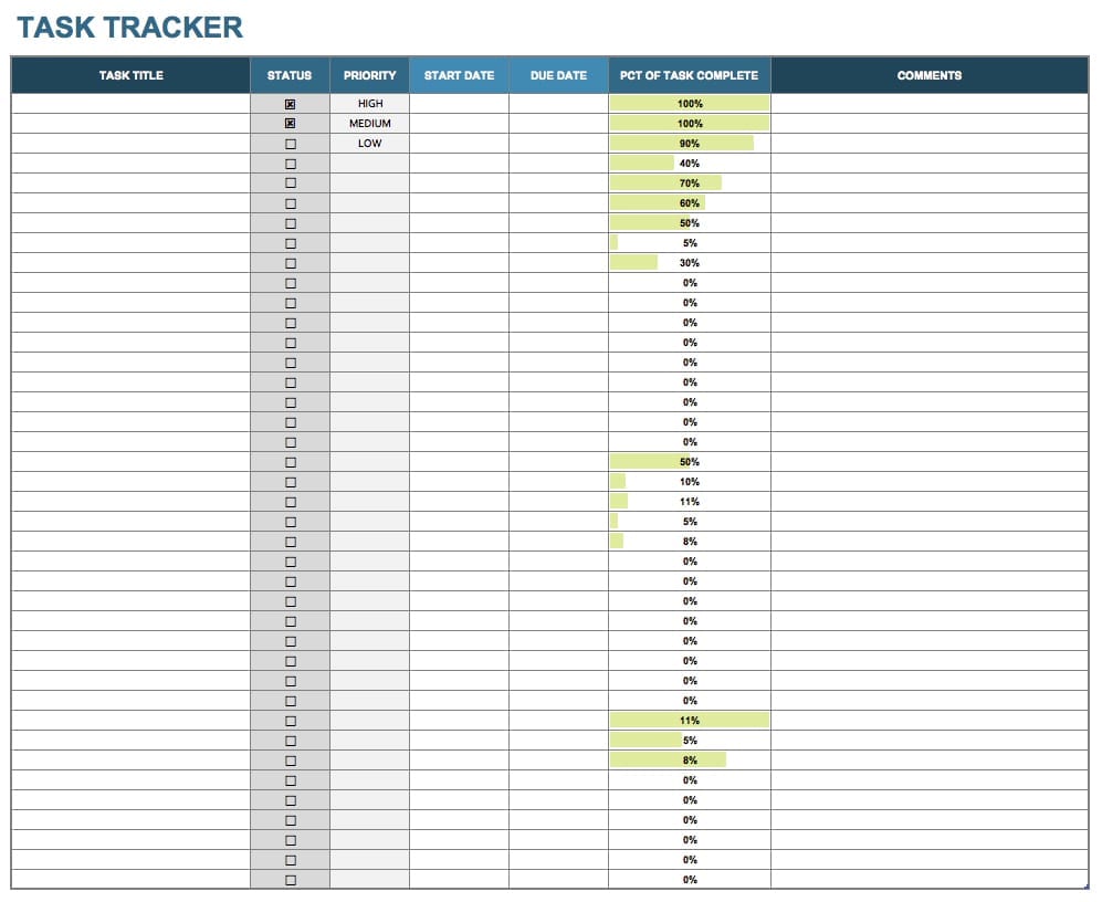 free project management templates excel