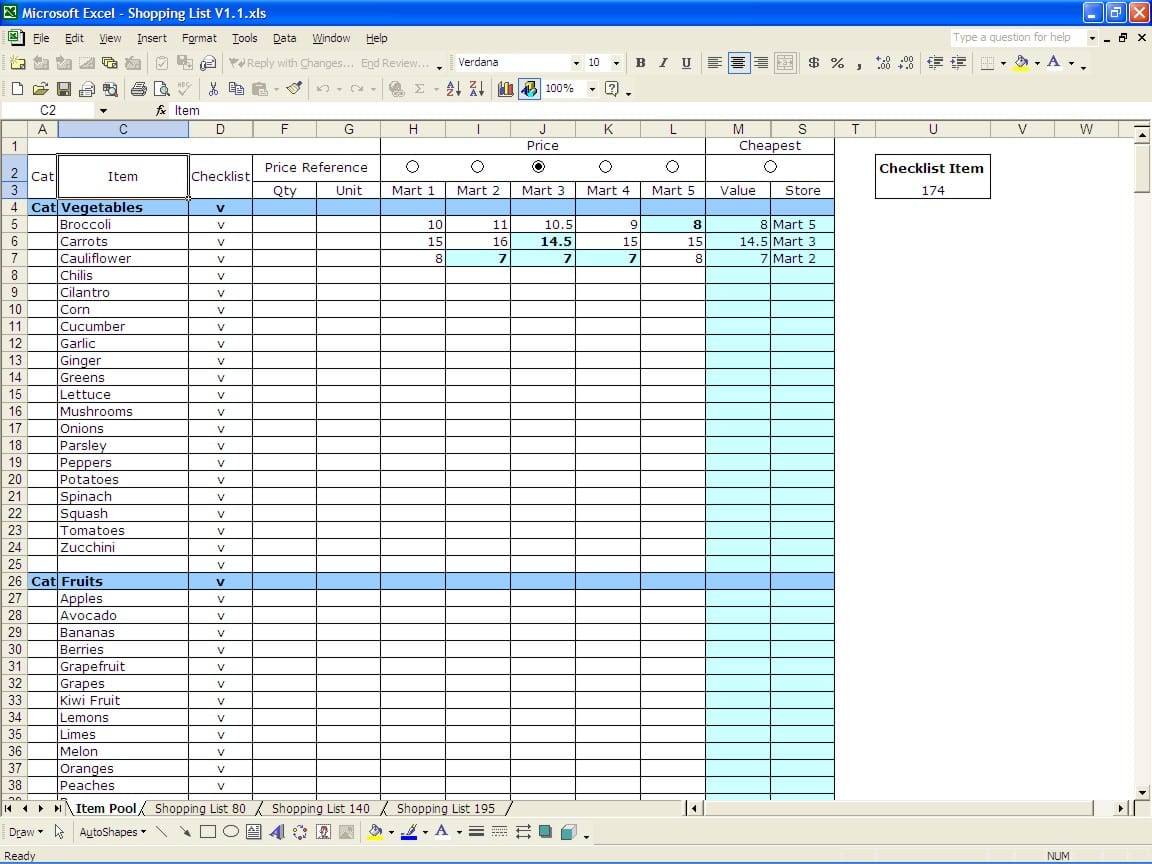 Inventory Control Template With Count Sheet 1