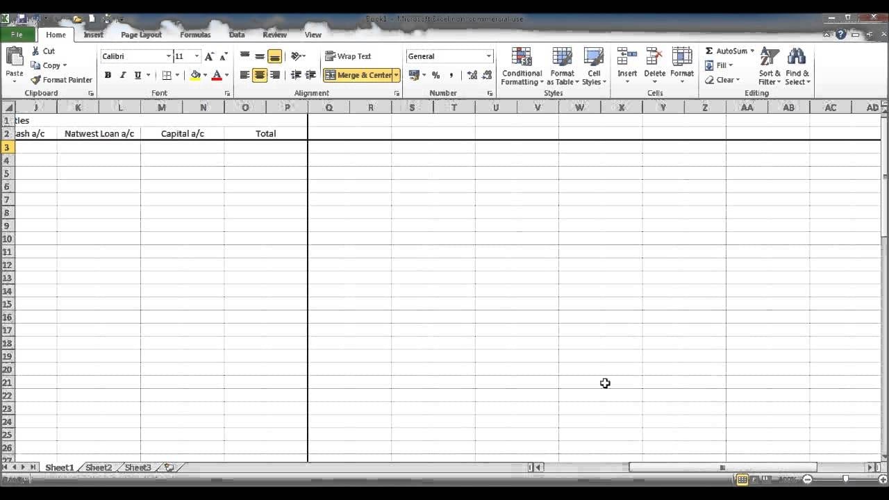 Month To Month Budget Template Excel