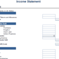 Personal Income Statement Template Excel