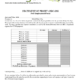 Profit And Loss Statement Form 1