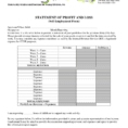 Profit And Loss Statement Form