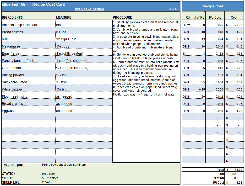 recipe costing template excel download —