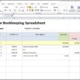 Simple Bookkeeping Spreadsheet