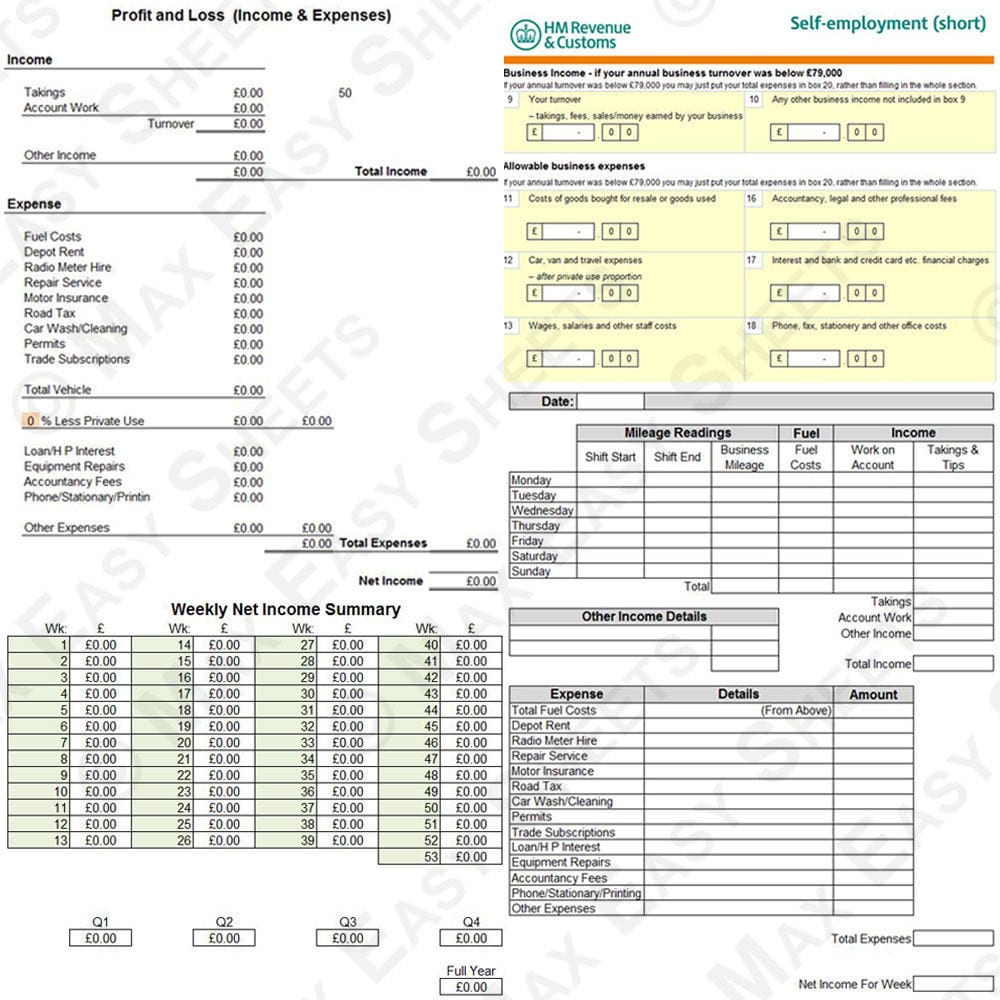 Simple Business Accounts Spreadsheet