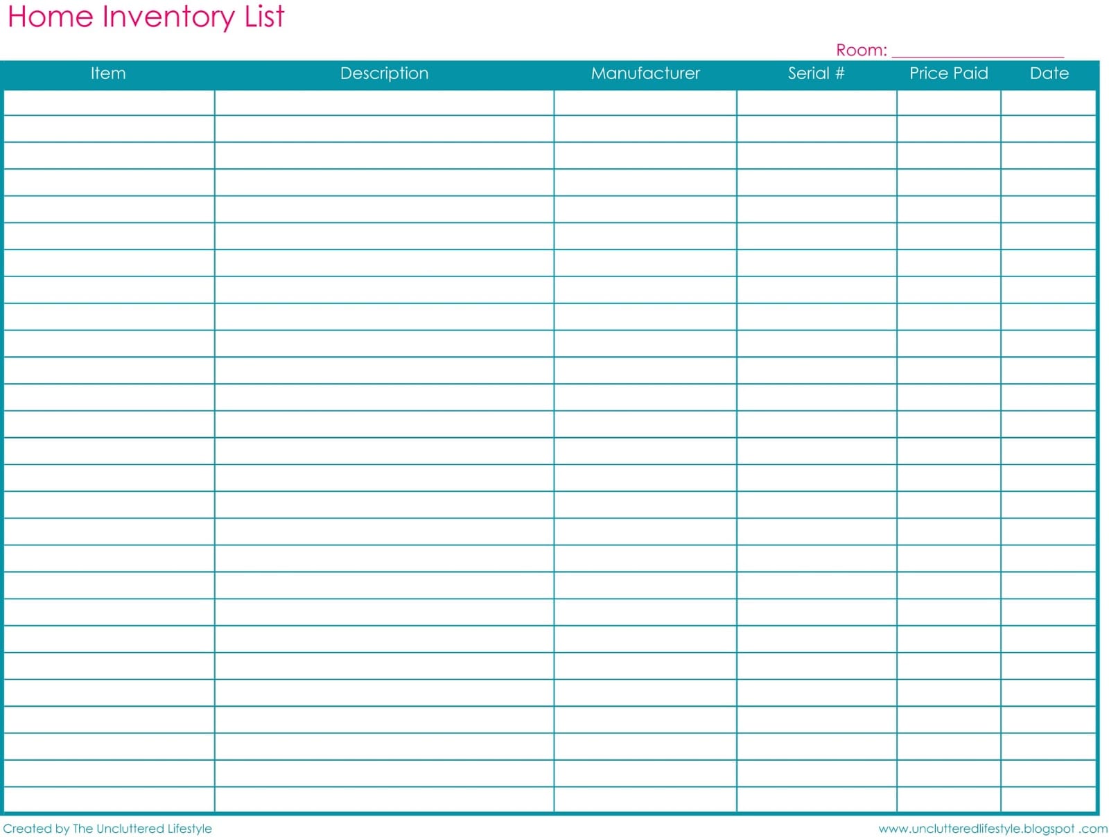 free inventory spreadsheet template