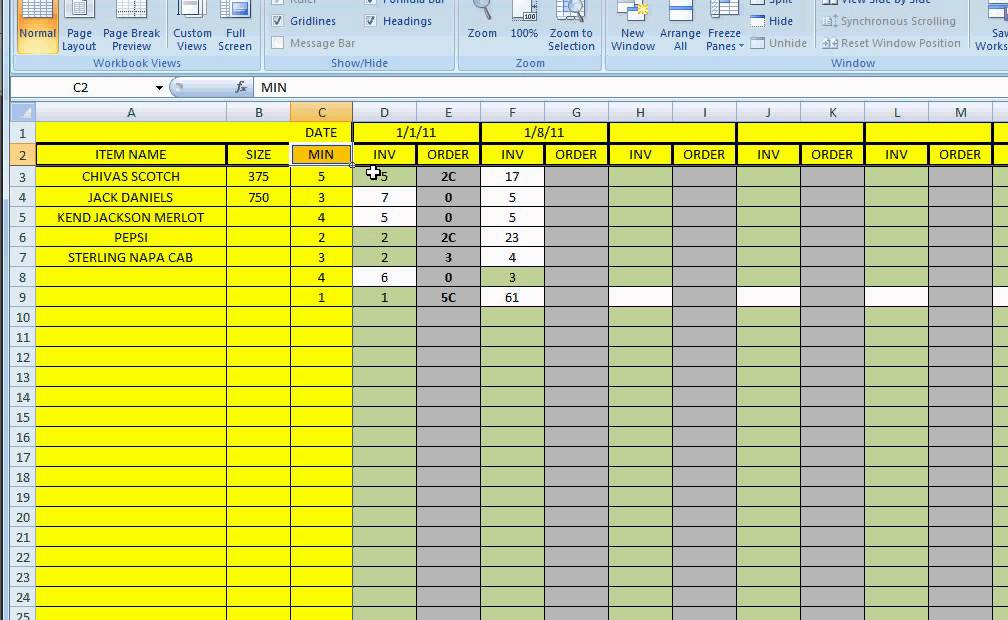 stock inventory excel template