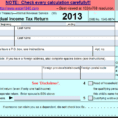 Tax Return Spreadsheet Template