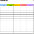 Weekly Work Schedule Template