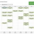 Excel Spreadsheet Scheduling Sample