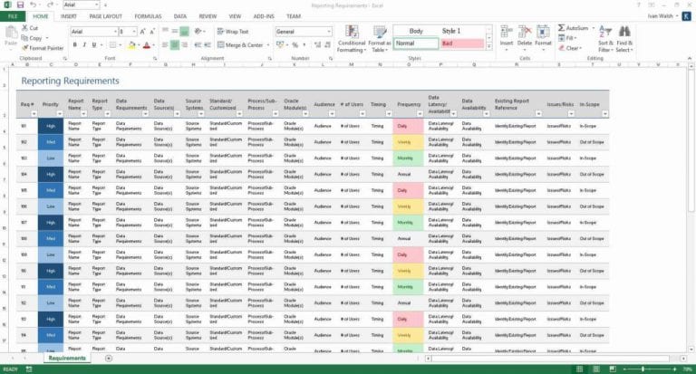 Requirements Mapping Matrix Excel Template — Excelxo.com