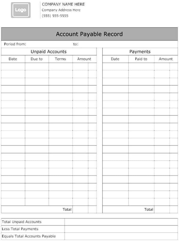 Accounting Spreadsheet Template