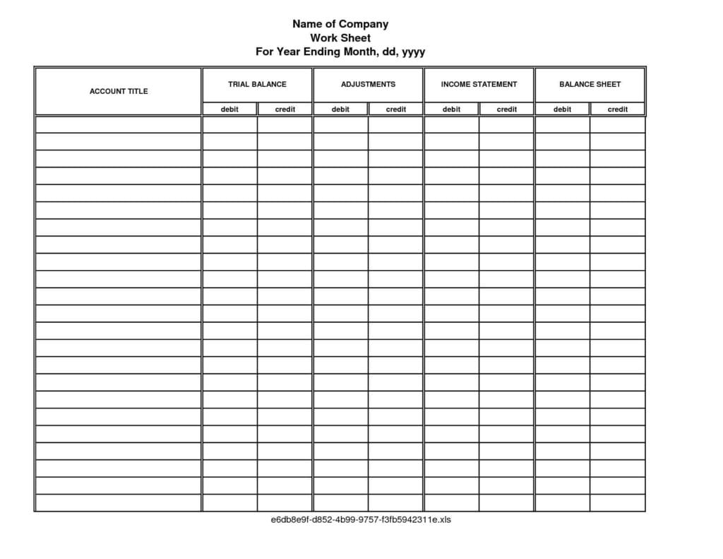 Accounting Spreadsheet Templates Free