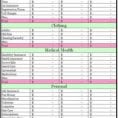 Annual Household Budget Worksheet