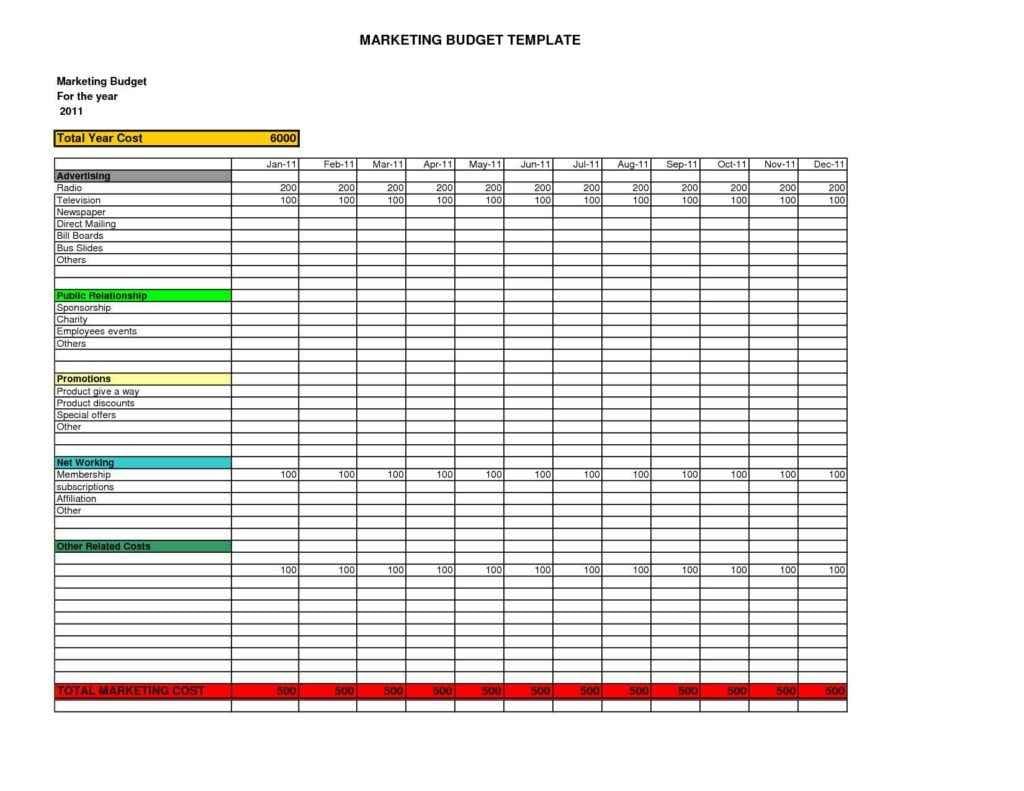 Basic Budget Spreadsheet Excel1