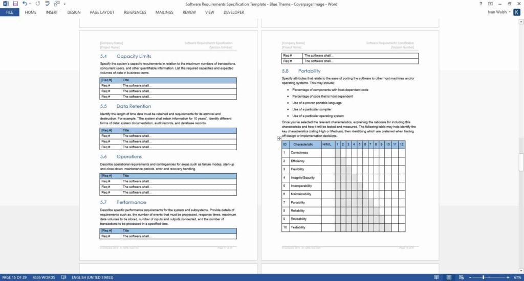 Bear Requirements Spreadsheet