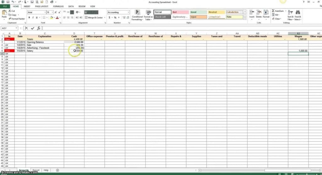 bookkeeping excel template free download —