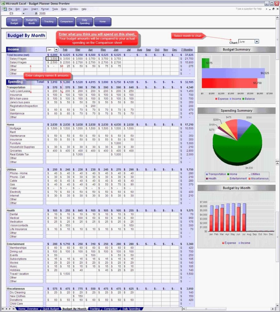 Budget Excel Template Free Excelxo