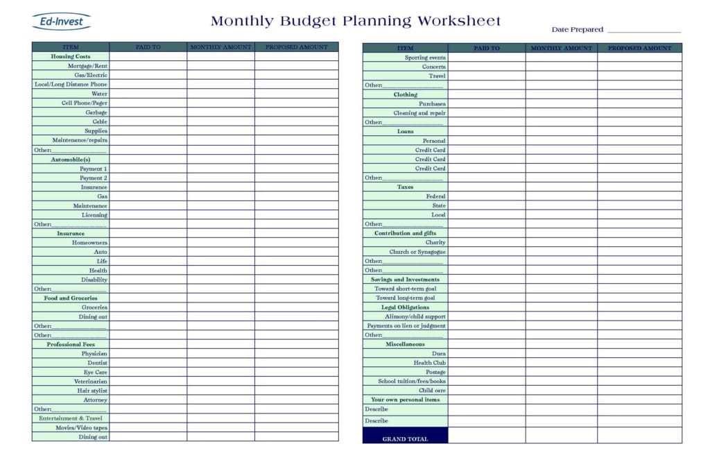 Budget Excel Templates Free