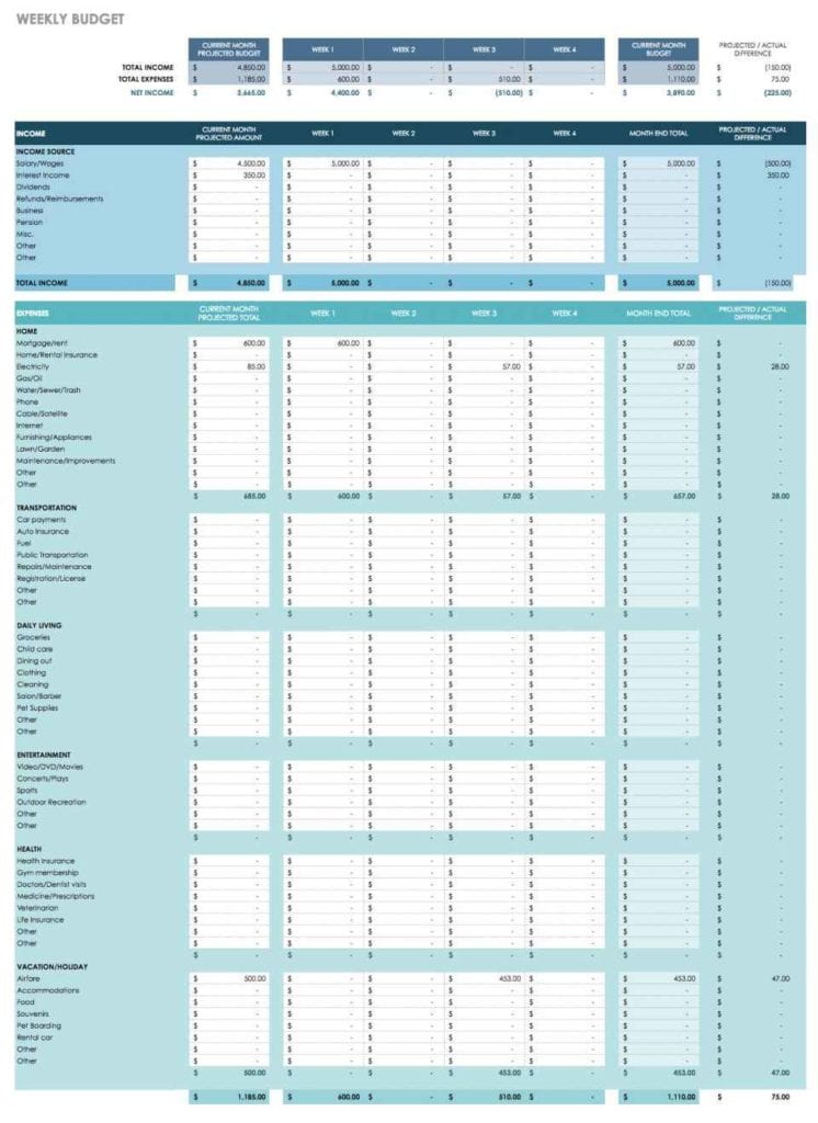 dave ramsey household budget calculator spreadsheet excel