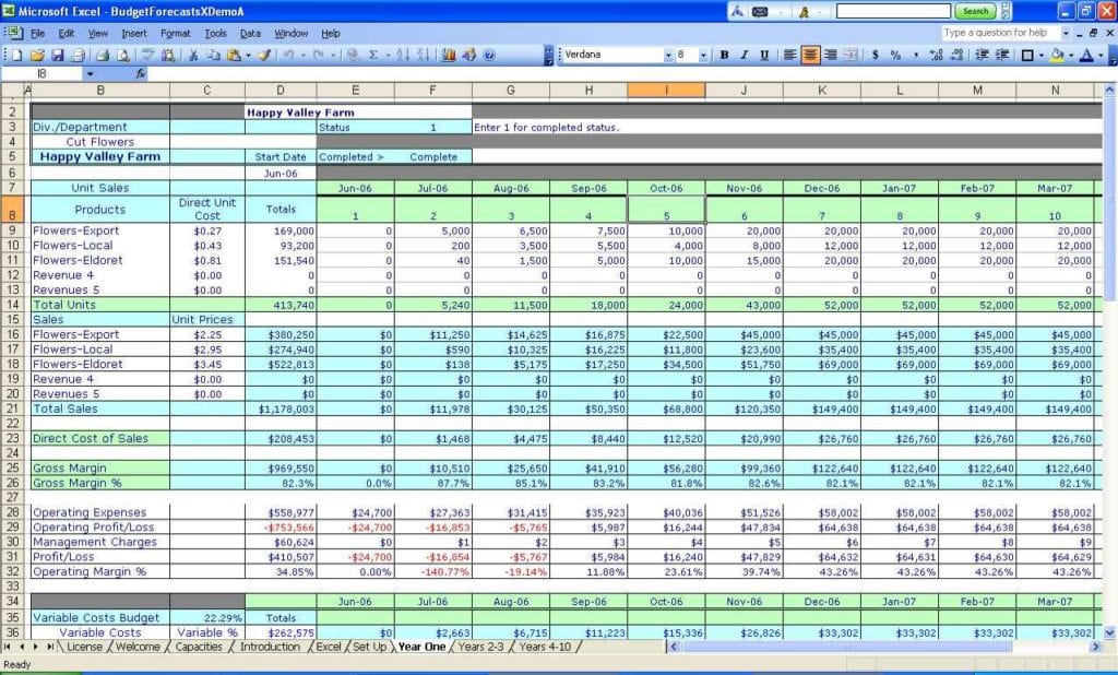 Budget Spreadsheet In Excel