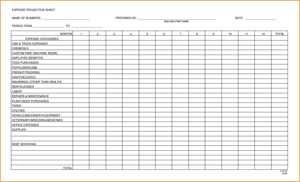 Business Expense Deductions Spreadsheet 1