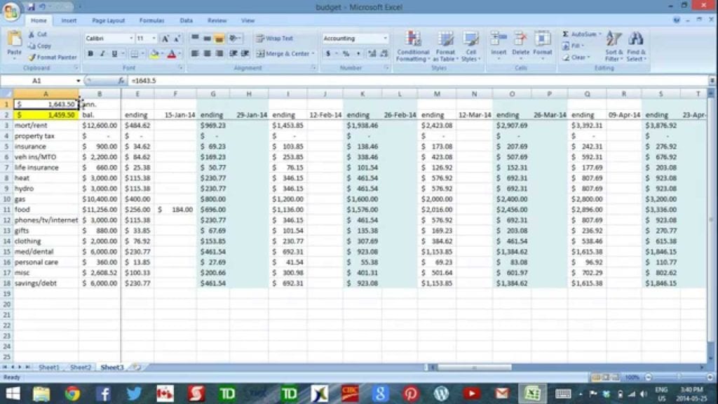 Cash Flow Excel Sheet Template