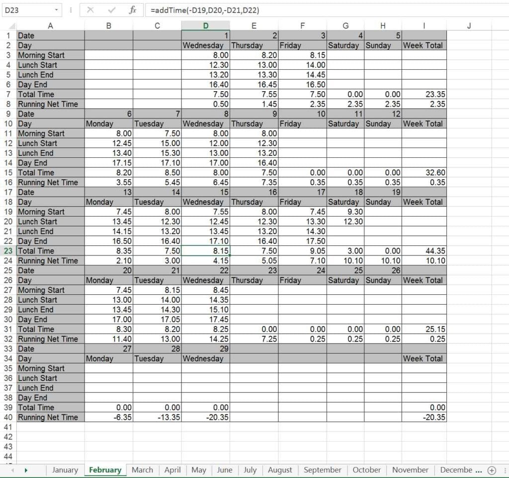 Cash Flow Spreadsheet 1