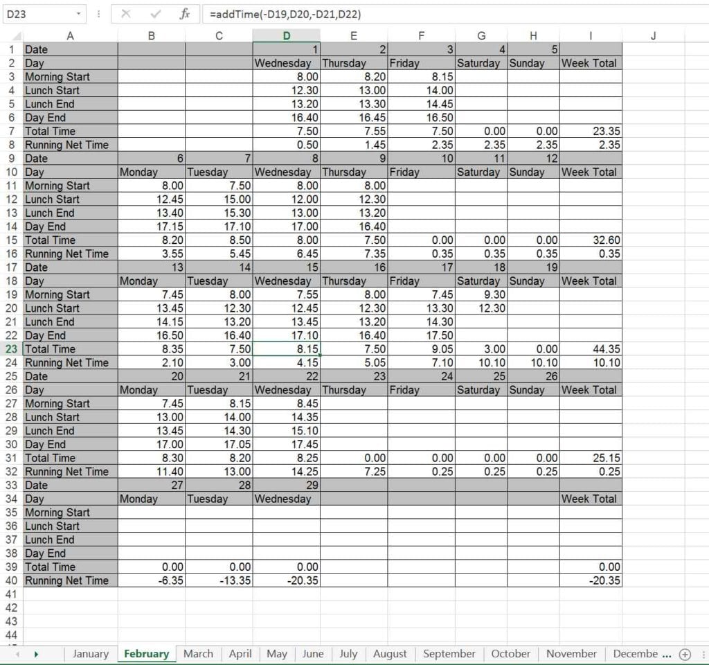 Cash Flow Spreadsheet 1