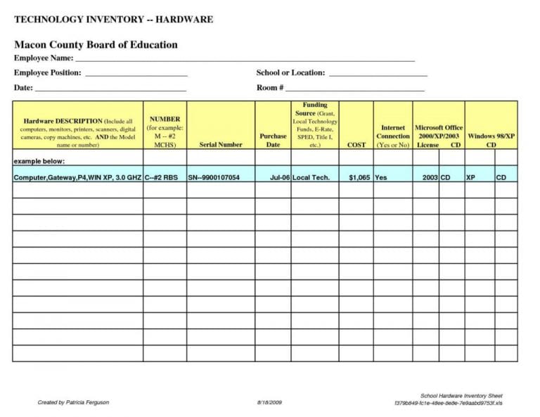 Chemical Inventory Spreadsheet Template Excelxo