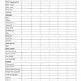 College Budget Spreadsheet Template