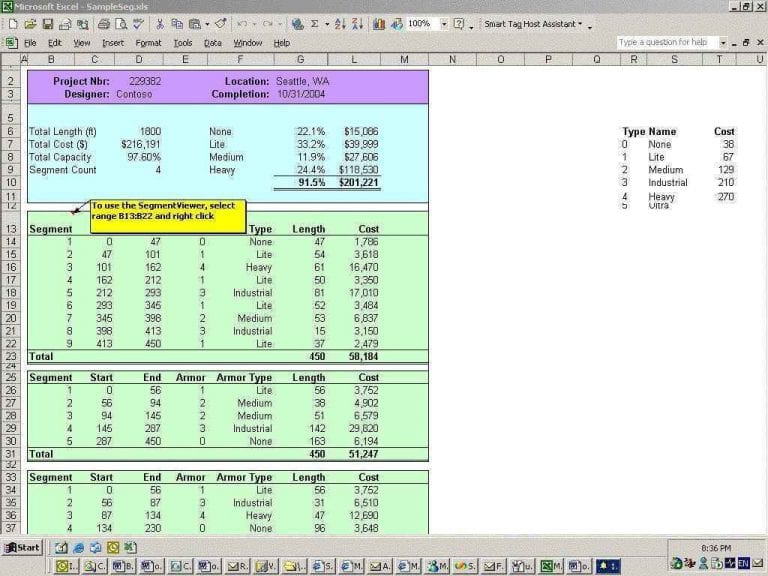 Cost Estimate Spreadsheet Template 4 —