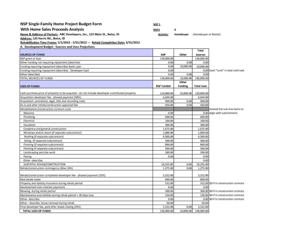 Cost Savings Spreadsheet Template