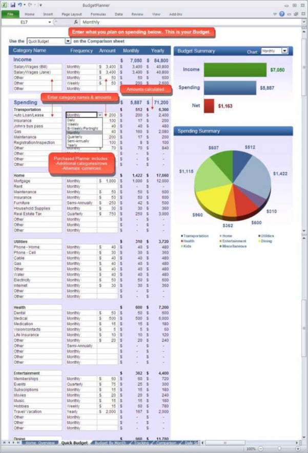 excel budget spreadsheet dave ramsey