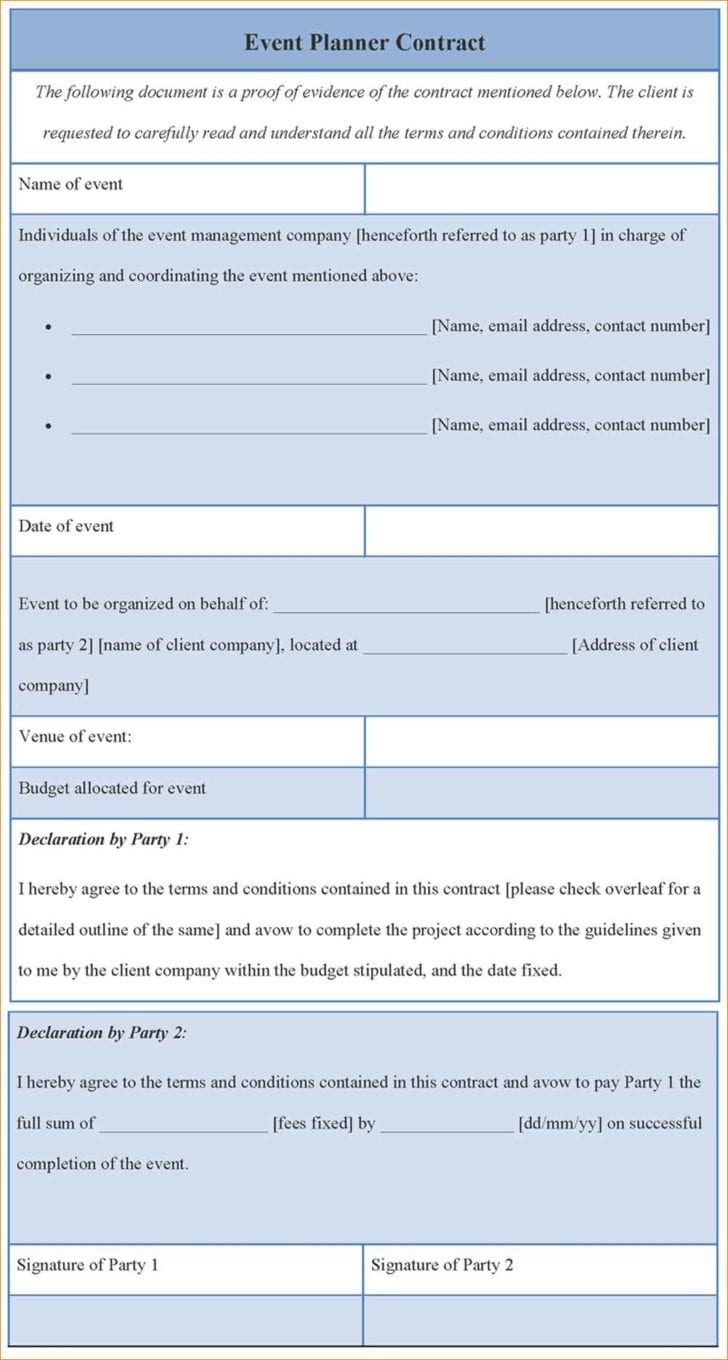 Event Planning Agenda Template