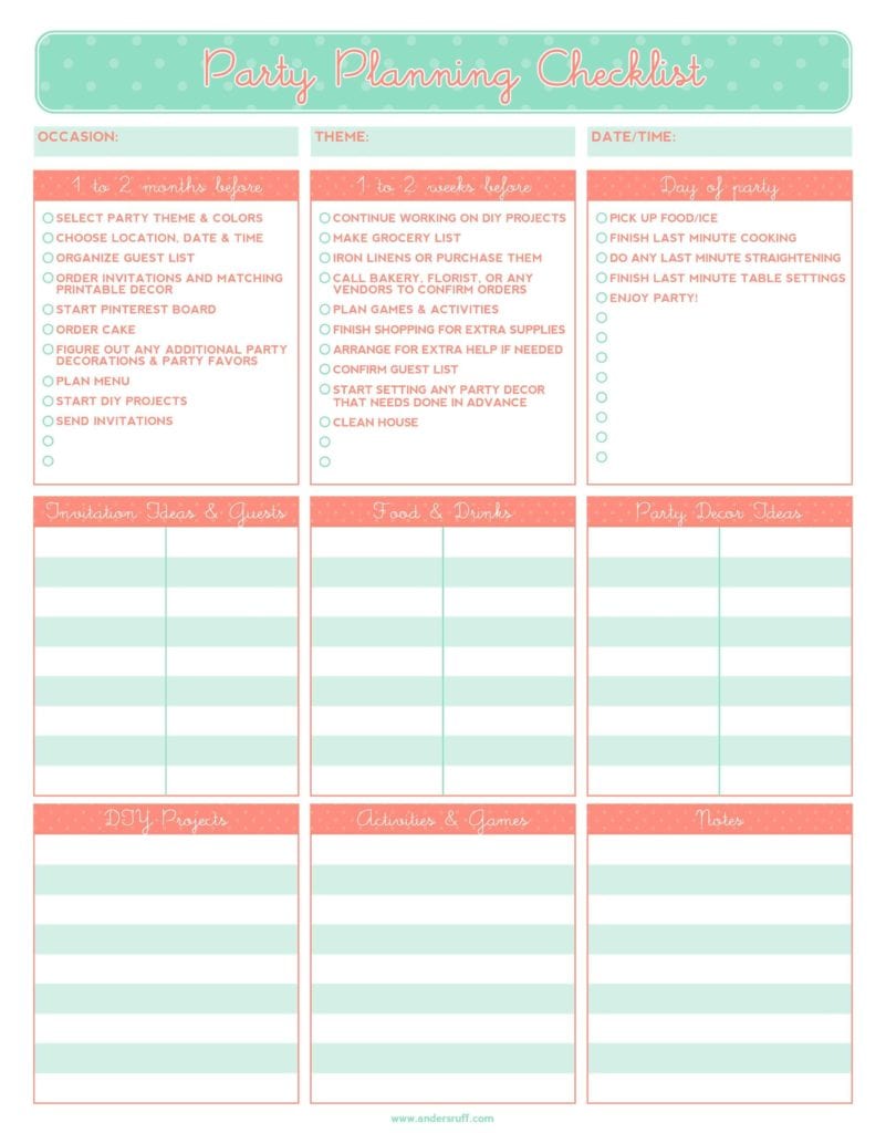 Event Planning Checklist Template Microsoft