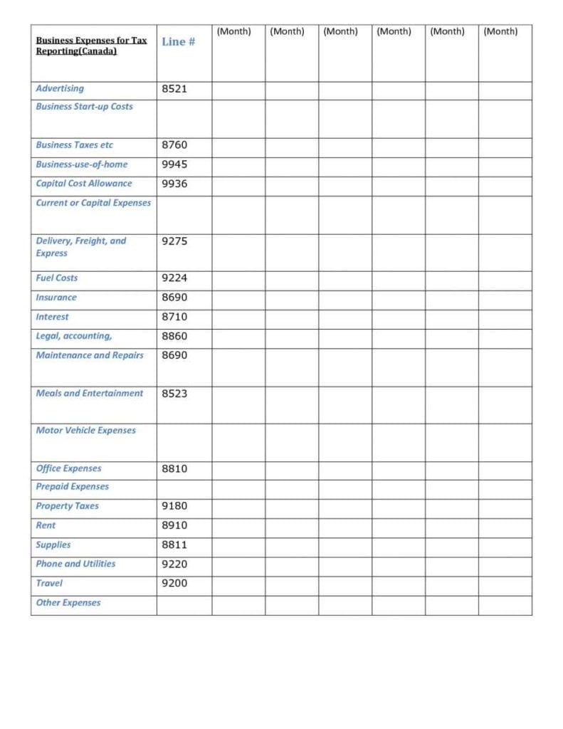 Example Of Spreadsheet For Business