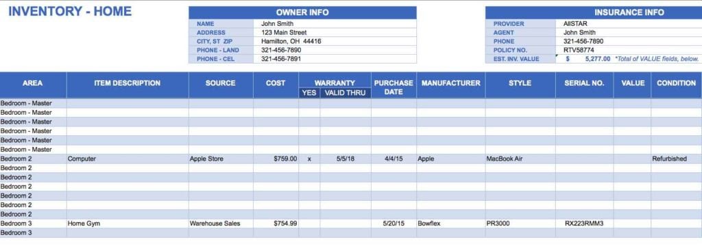 Examples Of Excel Spreadsheets Templates 2