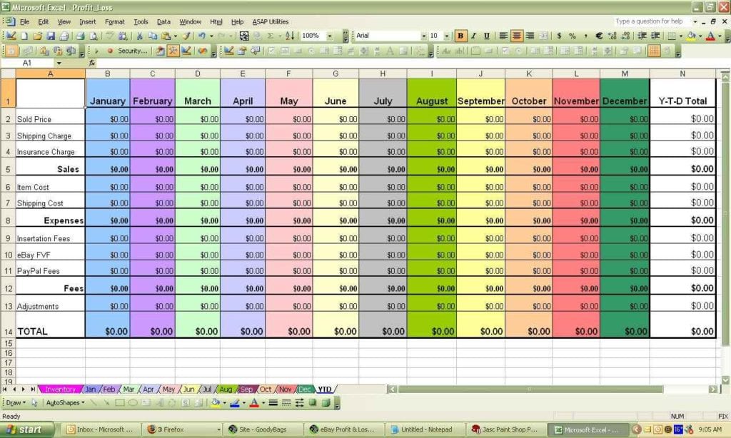 Excel Inventory Spreadsheet Template